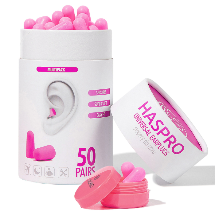 Haspro UNIVERSAL korvatulpat pinkki 50 paria kuva 3