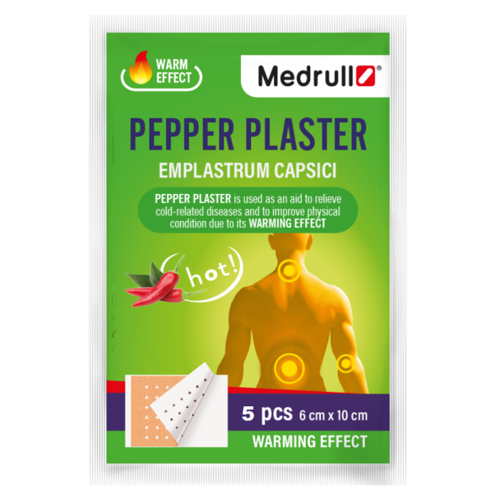 1000013725_Medrull_Pepper_Plaster_6x10_cm_pippurilaastari_5_kpl_pakkauskuva_Pakkauskuva23246_png