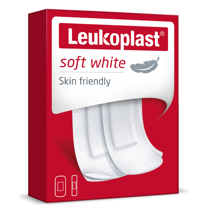 LEUKOPLAST SOFT WHITE LAASTARIVALIKOIMA 19X72MM 12 KPL + 38X72MM 8 KPL 20 KPL kuva 2