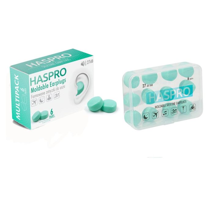 Haspro MOLDABLE silikonikorvatulpat mintunvihreä 6 paria kuva 2