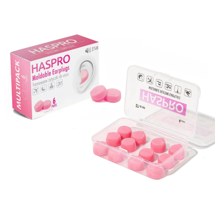 Haspro MOLDABLE silikonikorvatulp. pink. 6 paria kuva 2