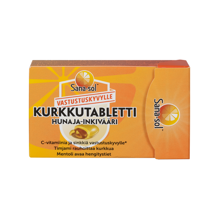 Sana-Sol Hunaja-Inkivääri kurkkutabletti 16 kpl kuva 2