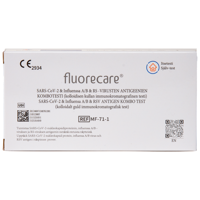 Fluorecare SARS-CoV-2, infl A/B- ja RSV 1 kpl