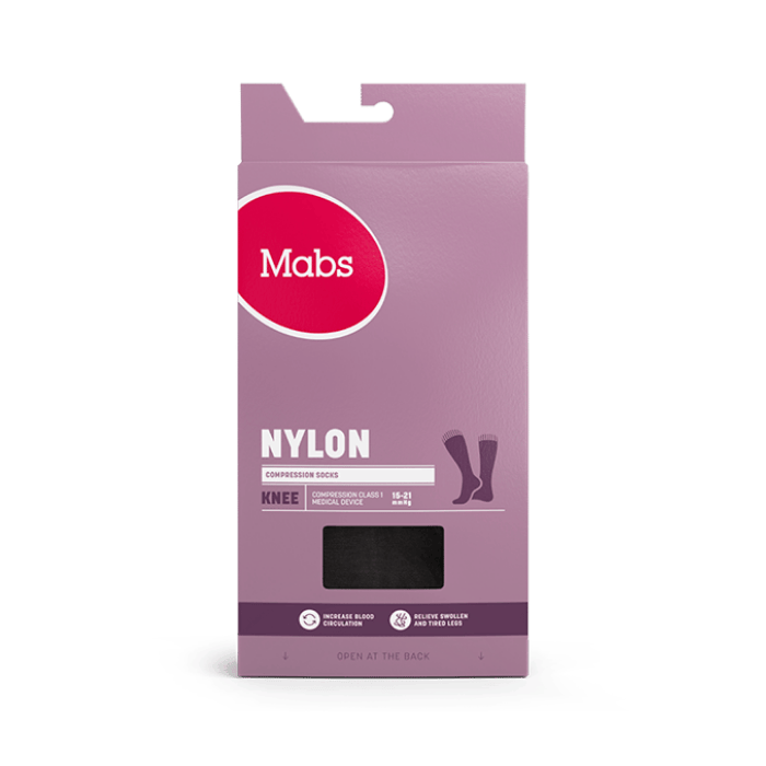 Mabs Nylon tukisukka black XL 1 pari
