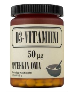 APTEEKIN OMA D3-VITAMIINI 50 MIKROG 100 tabl