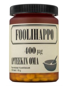 APTEEKIN OMA FOOLIHAPPO 400 MIKROG 100 tabl