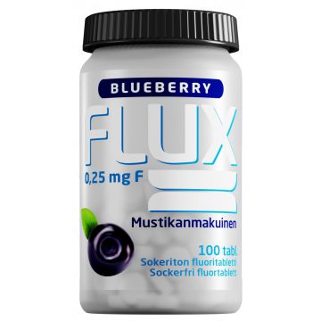Flux Fluortablett Blueberry 0,25 mg F/tabl 100 sugtabletter / 36 g