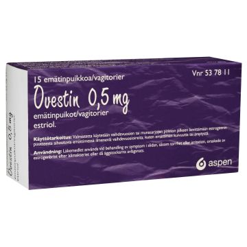 OVESTIN emätinpuikko 0,5 mg 15 fol