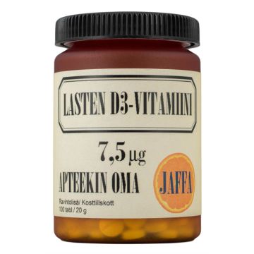 APTEEKIN OMA LASTEN D3-VITAMIINI 7,5 MIKROG 100 tabl