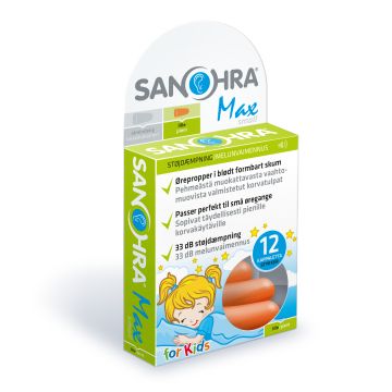 SANOHRA max korvatulpat lapsi 6 paria