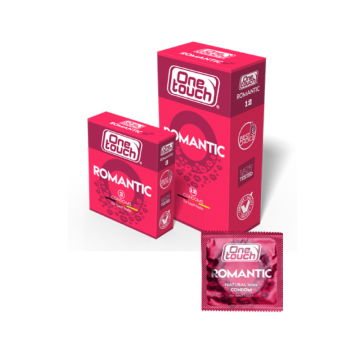 One Touch Romantic mansikanm. kondomit 12 kpl