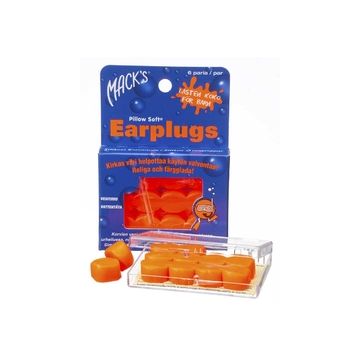 Macks silikonikorvasuoja lapsille oranssi 6 paria