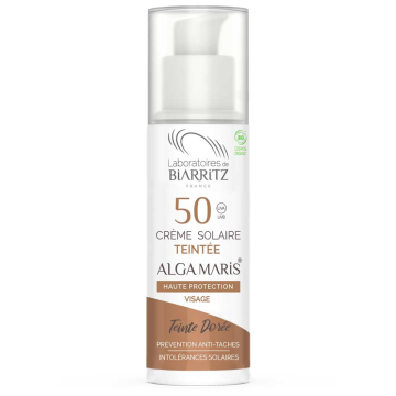 Laboratoires de Biarritz Alga Maris Aurinkovoide kasvoille SPF50 Golden 50 ml