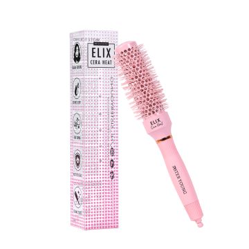SisterYoung ELIX CERA HEAT PINK keraaminen pyöreä hiusharja 32 mm 1 kpl