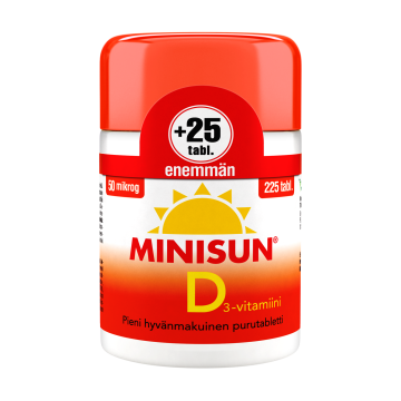 Minisun D-vitamiini 50 mikrog 225 purutabl
