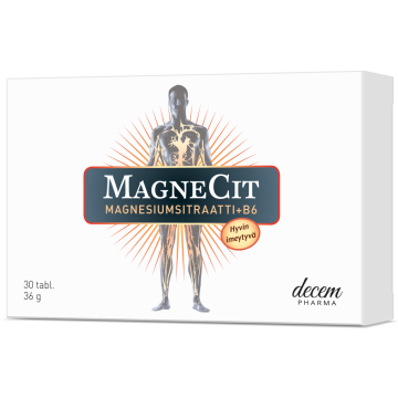 MagneCit Magnesiumsitraatti + B6-vitamiini 30 tabl