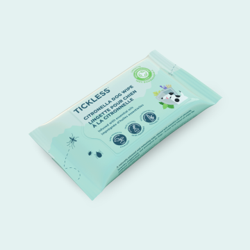 Citronella Hyönteispyyhe koirille- Tickless Citronella Dog Wipe 20 kpl