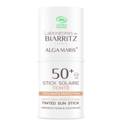 Laboratoires de Biarritz Alga Maris Sävyttävä Aurinkovoide puikko SPF50+ 9 ml
