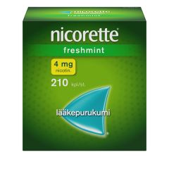 NICORETTE FRESHMINT 4 mg lääkepurukumi 210 fol